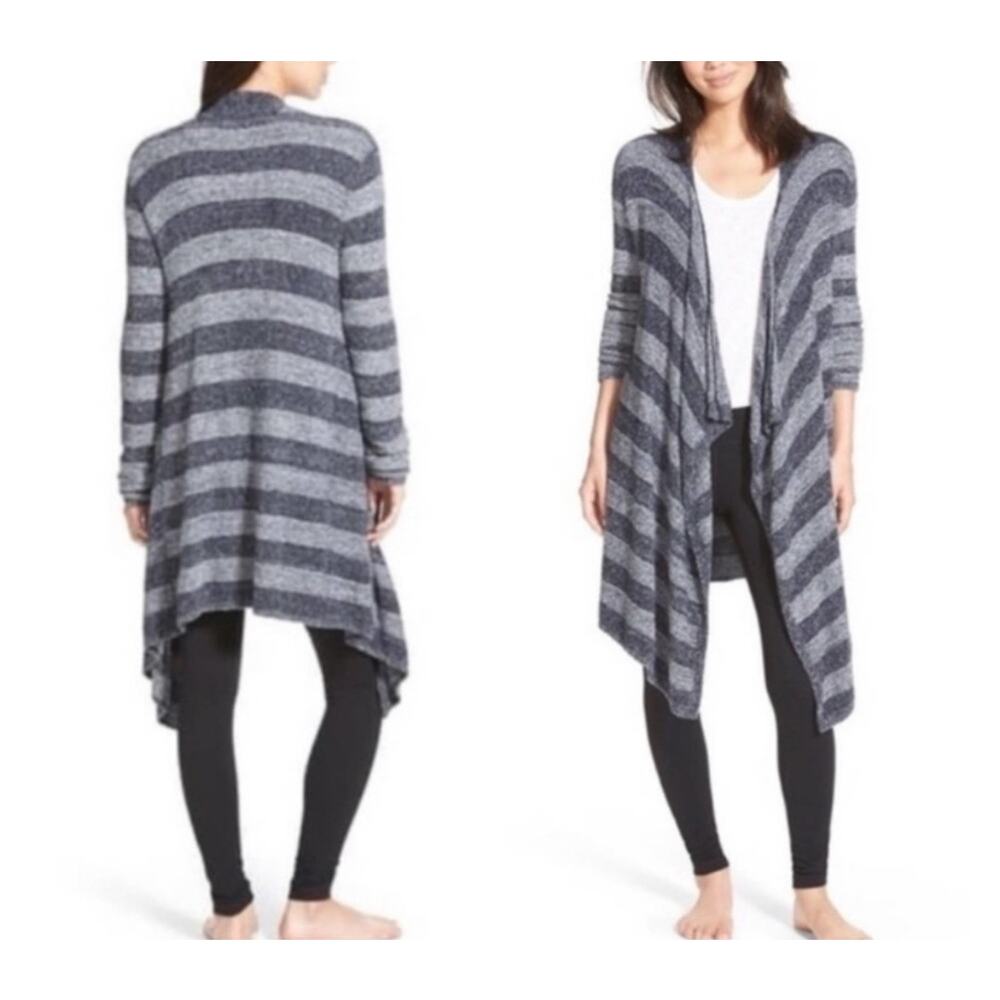 BAREFOOT DREAMS  BAMBOO CHIC KNIT CARDIGAN SWEATER WOMEN'S SMALL / MEDIUM DRAPED